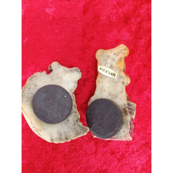 Vintage Bear Shaped Magnet Set Made In Taiwan Playful Bears in Basket Boot on Bo - Picture 2 of 5